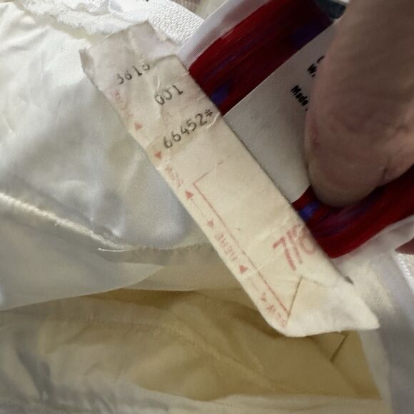 Vintage Flirtations Angelo Alfred Ivory Lace Strapless Tiered Dress Fit & Flare - Picture 14 of 14